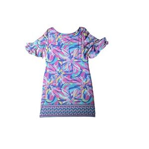 LoppoDolly Tropical Cold Shoulder Ruffle‎ Dress Size M